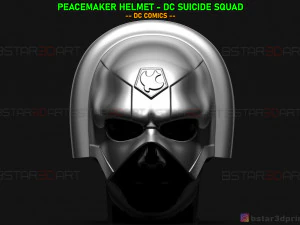 capacete pacificador - o esquadr&atilde;o suicida - modelo de impress&atilde;o 3D da DC Comics Modelo de Impressão 3D