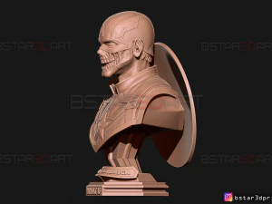 zombie captain america bust - marvel what if comics 3d print model 3D Print Model