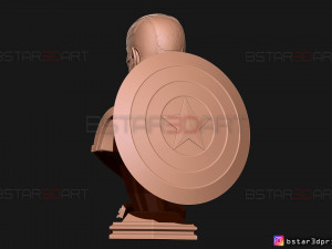 zombie captain america bust - marvel what if comics 3d print model Modèles 3D en vedette