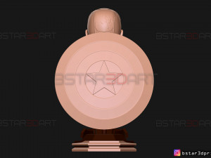 zombie captain america bust - marvel what if comics 3d print model Modèles 3D en vedette