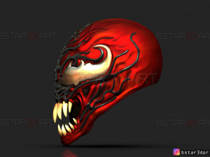 venom carnage mask - venom 2021 - marvel comics cosplay 3d print model 3D Print Model