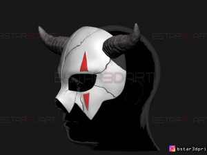shin ah mask - akatsuki no yona wearable cosplay 3d print model Model Cetak 3D