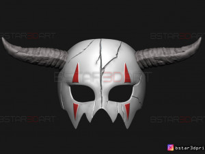 shin ah mask - akatsuki no yona wearable cosplay 3d print model Model Cetak 3D