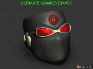 ultimate hawkeye mask - marvel comics cosplay 3d print model 3D Print Model