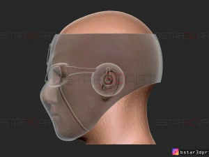 ultimate hawkeye mask - marvel comics cosplay 3d print model 3D Print Model