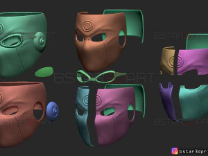 ultimate hawkeye mask - marvel comics cosplay 3d print model 3D Print Model