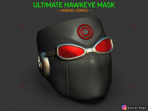 ultimate hawkeye mask - marvel comics cosplay 3d print model 3Dプリントモデル