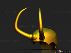 king loki crown - loki helmet - marvel comics 3d print model 3Dプリントモデル