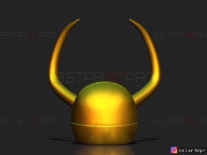 king loki crown - loki helmet - marvel comics 3d print model 3Dプリントモデル