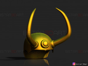 king loki crown - loki helmet - marvel comics 3d print model 3Dプリントモデル