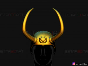 king loki crown - loki helmet - marvel comics 3d print model 3Dプリントモデル