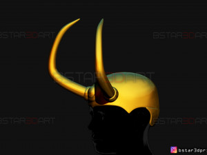 king loki crown - loki helmet - marvel comics 3d print model 3Dプリントモデル