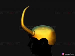 king loki crown - loki helmet - marvel comics 3d print model 3Dプリントモデル