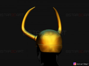 king loki crown - loki helmet - marvel comics 3d print model 3Dプリントモデル