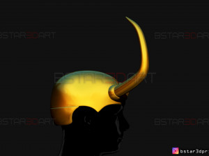 king loki crown - loki helmet - marvel comics 3d print model 3Dプリントモデル