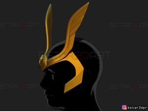 worthy loki crown - loki helmet - marvel comics cosplay 3d print model Modelo de impresión 3D