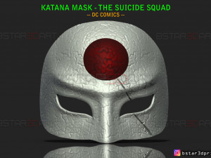 katana mask - the suicide squad - dc comics cosplay 3d print model 3D-Druckmodell