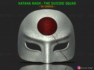 Маска катаны - Отряд самоубийц - 3D модель для косплея по комиксам DC 3D Принт Модель