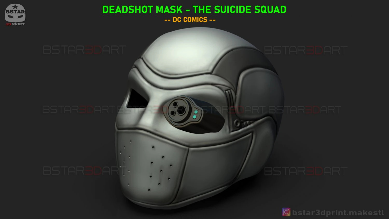 deadshot - the suicide squad - dc comics cosplay 3d print model 3D Print Model .c4d .max .obj .3ds .fbx .stl .blend 