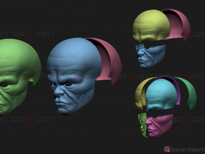 the watcher mask - marvel comics 3d print model 3D Baskı Modeli