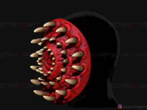 tooth mask - horror mask - scary mask - halloween cosplay mask 3d print model 3D Print Model