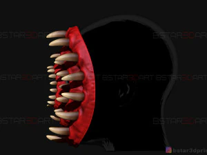 tooth mask - horror mask - scary mask - halloween cosplay mask 3d print model 3D Print Model