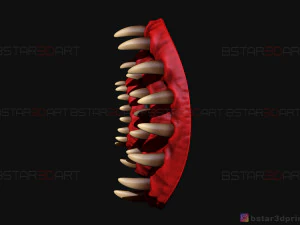 tooth mask - horror mask - scary mask - halloween cosplay mask 3d print model 3D Print Model