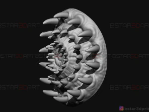 tooth mask - horror mask - scary mask - halloween cosplay mask 3d print model 3D Print Model