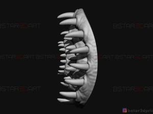 tooth mask - horror mask - scary mask - halloween cosplay mask 3d print model 3D Print Model