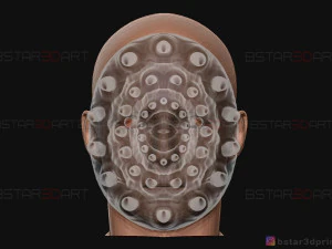 tooth mask - horror mask - scary mask - halloween cosplay mask 3d print model 3D Print Model