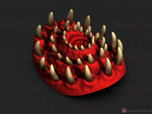 tooth mask - horror mask - scary mask - halloween cosplay mask 3d print model 3D Print Model