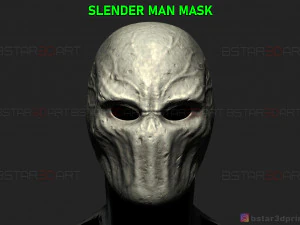 M&aacute;scara de hombre delgado - m&aacute;scara de terror y miedo - modelo de impresi&oacute;n 3D de cosplay de Halloween Modelo de impresión 3D