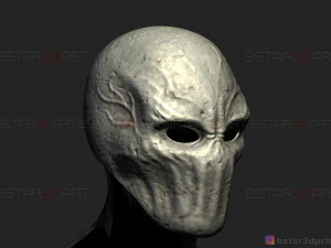 m&aacute;scara de homem esguio - m&aacute;scara assustadora de terror - modelo de impress&atilde;o 3D de cosplay de Halloween Modelo de Impressão 3D