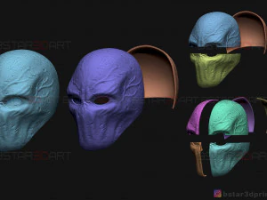m&aacute;scara de homem esguio - m&aacute;scara assustadora de terror - modelo de impress&atilde;o 3D de cosplay de Halloween Modelo de Impressão 3D