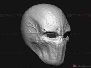 m&aacute;scara de homem esguio - m&aacute;scara assustadora de terror - modelo de impress&atilde;o 3D de cosplay de Halloween Modelo de Impressão 3D