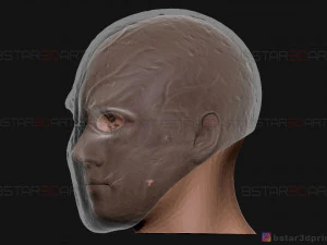 m&aacute;scara de homem esguio - m&aacute;scara assustadora de terror - modelo de impress&atilde;o 3D de cosplay de Halloween Modelo de Impressão 3D