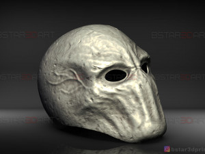 slender man mask - horror scary mask - halloween cosplay 3d print model Modelo de Impressão 3D