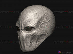 slender man mask - horror scary mask - halloween cosplay 3d print model Modelo de Impressão 3D
