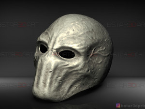 slender man mask - horror scary mask - halloween cosplay 3d print model Modelo de Impressão 3D