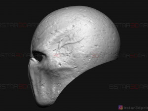 slender man mask - horror scary mask - halloween cosplay 3d print model Modelo de Impressão 3D
