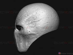 m&aacute;scara de homem esguio - m&aacute;scara assustadora de terror - modelo de impress&atilde;o 3D de cosplay de Halloween Modelo de Impressão 3D