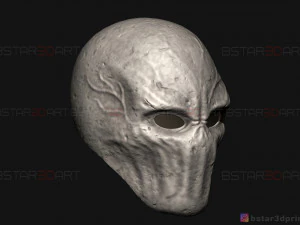 m&aacute;scara de homem esguio - m&aacute;scara assustadora de terror - modelo de impress&atilde;o 3D de cosplay de Halloween Modelo de Impressão 3D