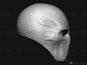 slender man mask - horror scary mask - halloween cosplay 3d print model Modelo de Impressão 3D