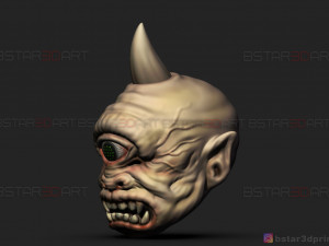 cyclops monster mask - horror scary mask - halloween cosplay 3d print model 3D Print Model