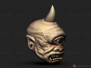 cyclops monster mask - horror scary mask - halloween cosplay 3d print model 3D Print Model