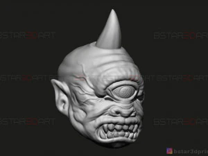 cyclops monster mask - horror scary mask - halloween cosplay 3d print model 3D Print Model