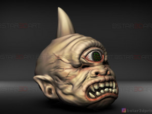 cyclops monster mask - horror scary mask - halloween cosplay 3d print model 3D Print Model