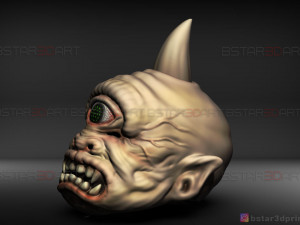 cyclops monster mask - horror scary mask - halloween cosplay 3d print model 3D Print Model