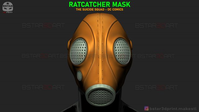 ratcatcher mask - the suicide squad mask - dc comics cosplay Model Cetak 3D .c4d .max .obj .3ds .fbx .stl .blend 