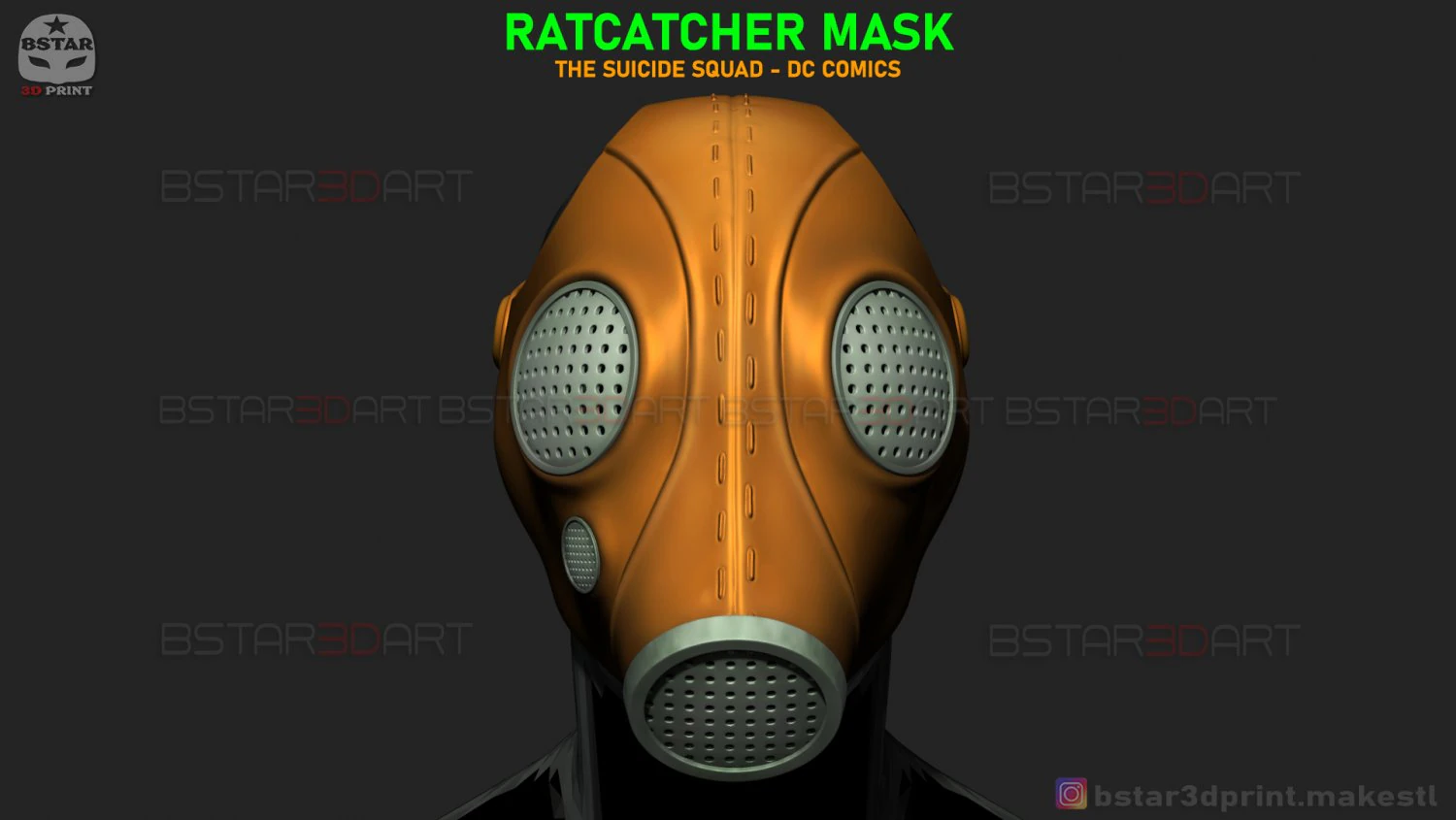 ratcatcher mask - the suicide squad mask - dc comics cosplay 3D Print Model .c4d .max .obj .3ds .fbx .stl .blend 